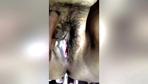 Indian hairy pussy gets wet and gets cum with pleasure