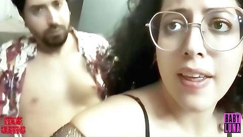 Buxom latina gets wet on the balcony with her stepdaddy