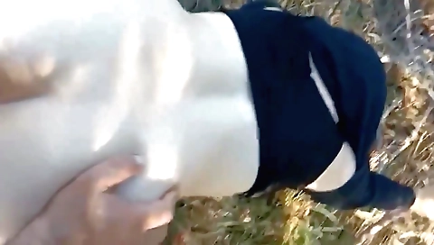 Indian girl fucks step sister in the public outdoor