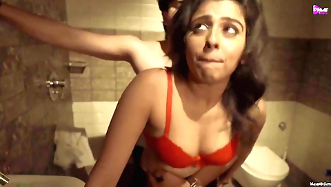 A sexy brunette with round body and a nice ass in stockings