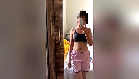Blonde brunette naked in the style of amateur nude video