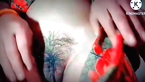 Indian woman masturbating on her phone in a solo movie