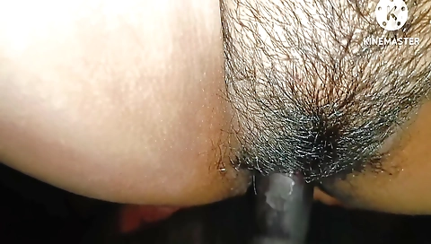 Indian amateur girl with hairy pussy is making it hard