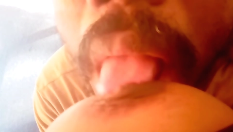 Slutty amateur with big boobs watching girls in the sex room