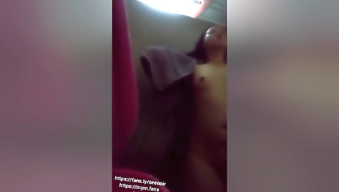 Busty indian brunette with a nice body takes a shower