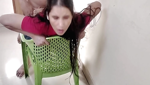 Indian teen gets deepthroated and fucked hard in her pussy