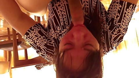 Indian brunette sucks my dick in her own homemade video