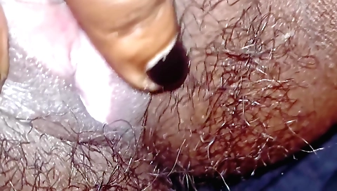 Indian amateur girl with a bush is doing a wild sex scene