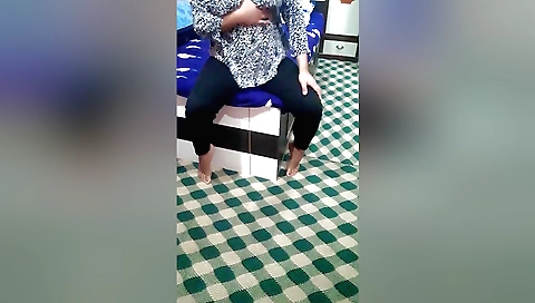 Skinny asian babe with a big ass plays with her wet pussy
