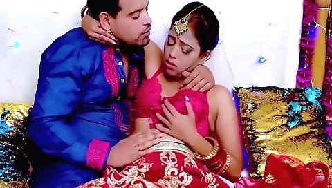 Brunette indian hottie riding her husband's big cock