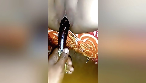 Indian toy girl in stockings fuck with big fucking toy