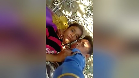 Brunette indian amateur has her pussy fucked outdoors