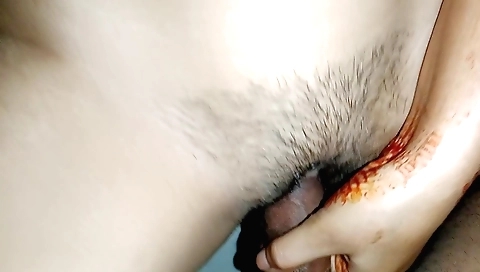 Hairy Indian girl in her indian house is getting fucked
