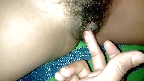 Milf teen masturbates in pov clip with her hairy pussy