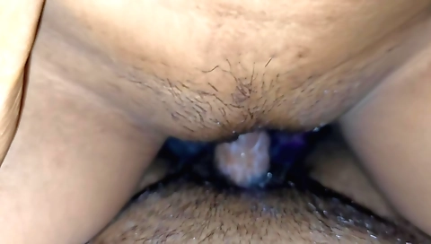 Indian girl with hairy pussy gets penetrated in POV