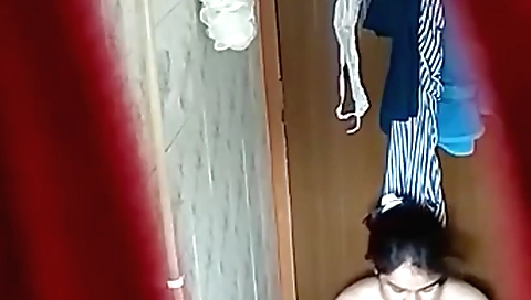 Brunette in the shower enjoys a sexy solo porn video