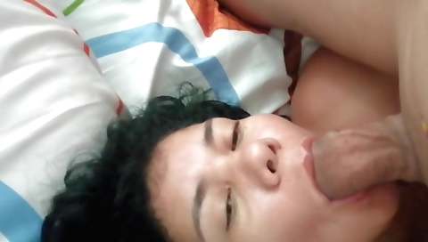 Brunette deep throated during sex with her boyfriend