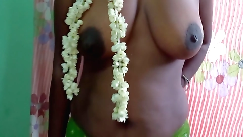 Indian brunette shows off her big booty and sexy body