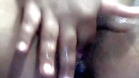 Asian solo video shows the gorgeous brunette masturbating