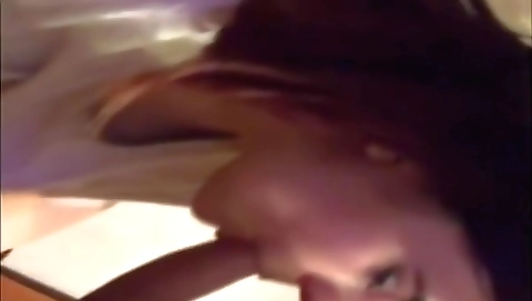 Brunette girl fucks in front of a webcam in amateur clip