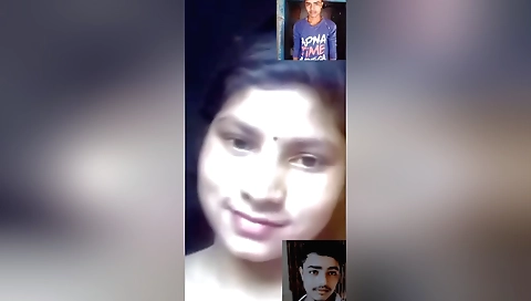 Indian chick in a blonde outfit shows her sexy body