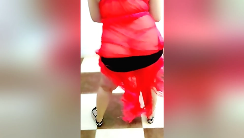 Indian belly dance with her fingers dancing around