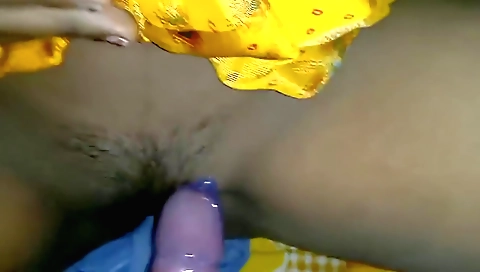 Amateur blonde loves her hairy pussy being penetrated