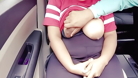 Indian teen with fat tits sucks and gets fucked on the street