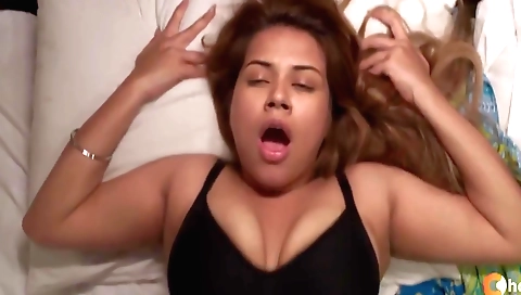 Brunette girl enjoys a passionate fuck with her lover