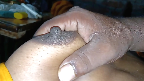 Indian video with a couple getting together in a house