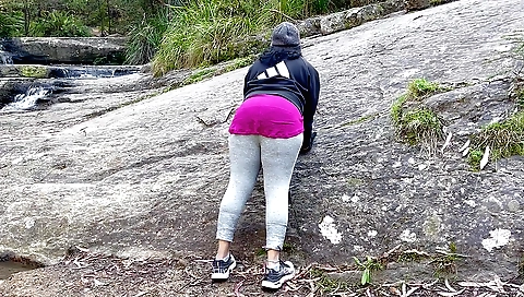 Hot teen is having fun with her boyfriend in river