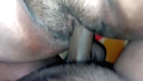 Indian desi girl with big tits cuming on her hairy pussy