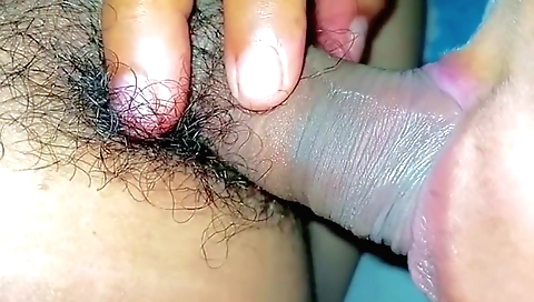 Indian teen with a juicy cunt is having fun with her cock