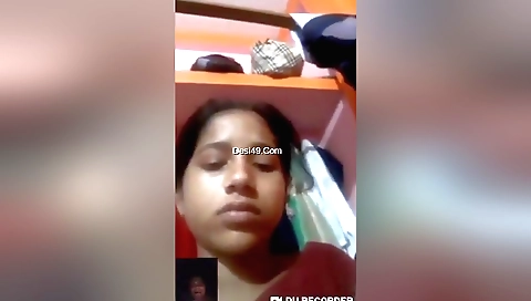 Indian solo video showing a horny brunette with a small body