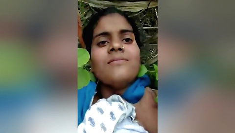 Indian slut 18+ masturbating in outdoor with her lover