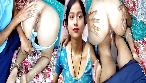 Indian brunette loves sex and her husband can't get enough of her