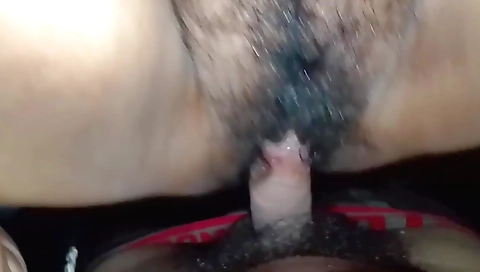 Indian girl with a hairy pussy gets fucked outdoors