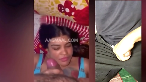 Indian brunette with a tattooed pussy is having fun