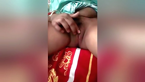 Indian hairy woman shows her sexy hairy pussy in front of the camera