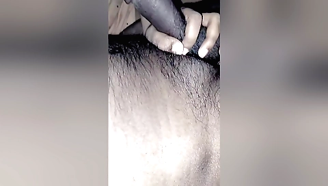 Indian babe 18+ with hairy pussy and big tits giving a blowjob