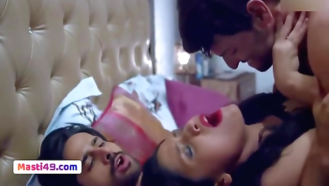 Indian milf enjoys hot threesome with her best friend