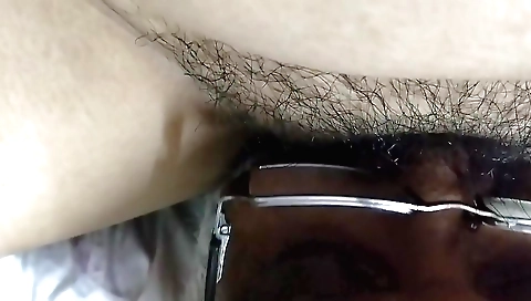 Amateur hairy indian chick gets fingered by a black guy