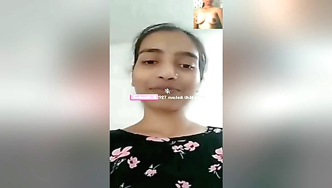 Indian amateur beauty with nice body filmed on the camera