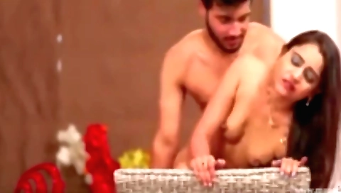 Busty brunette with big ass getting her tight pussy fucked