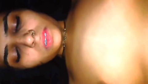 Hot brunette with a shaved pussy is getting fucked hard