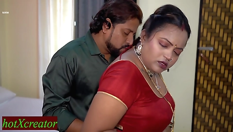 Indian brunette gets fucked in the bedroom with a big dick