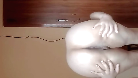 Solo girl masturbating on web camera in red bikini