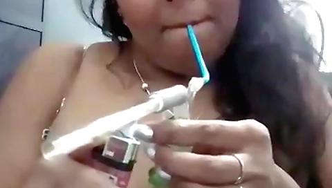 I'm making a solo video with my homemade pussy video