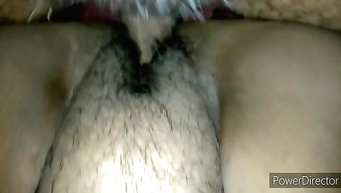 Indian amateur slut with hairy pussy gets creampie