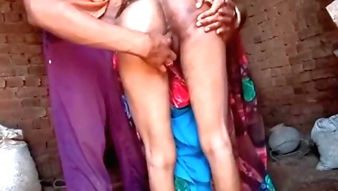 Indian brunette shows off big boobs while her boyfriend is fucking